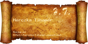 Herczka Tihamér névjegykártya